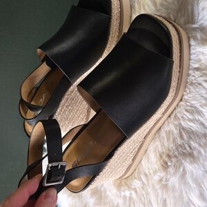 Soda New Wedge Platform Sandals With Ankle Strap